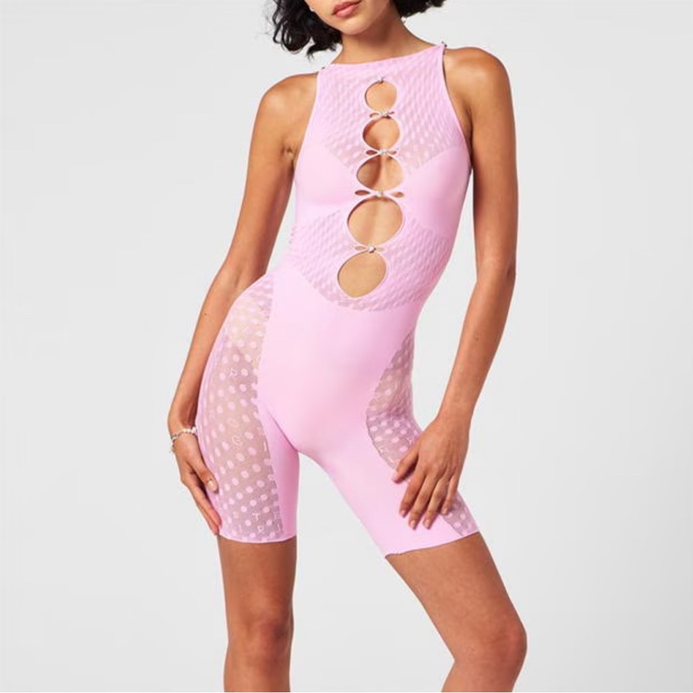 POSTER GIRL pink Jetta jumpsuit romper - never worn